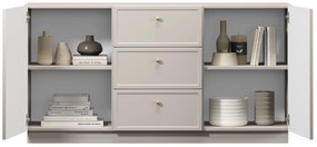 Lorini komód 150 cm - kasmír / arany fogantyúk