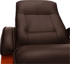 Relaxáló állítható fotel, sötétbarna, RYAN