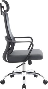 Irodai szék, fekete/szürke/króm, teherbírás 150 kg, RANDY