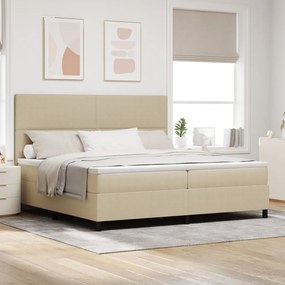 Boxspring Ágy Matraccal és LED Fénnyel Zöld Szürke 200x200 cm Kordbársony