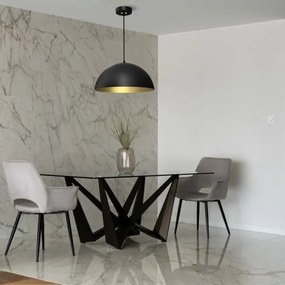 Csillár zsinóron BETA 1xE27/60W/230V á. 45 cm fekete