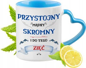 Vőnek Kék Bögre Szív Alakú Füllel Kávé Ajándék