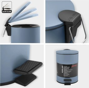 Világoskék acél pedálos szemetes 3 l Adelar – Spirella