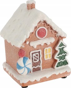 Karácsonyi Dísz Led-es Mézeskalács Házikó Karácsonyi Dekoráció 9x8x13CM