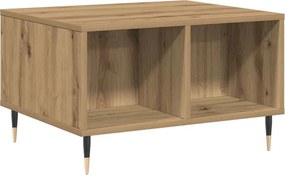 vidaXL kézműves tölgy színű szerelt fa dohányzóasztal 60x50x36,5 cm