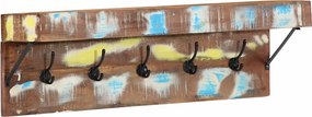 vidaXL Kabáthorog Barna 73 x 19 x 23 cm Tömör újrahasznosított fa