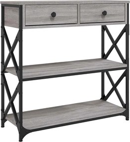vidaXL szürke sonoma szerelt fa tálalóasztal 75x28x75 cm