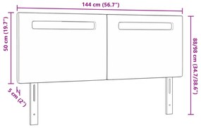 Fejtámla Egyszerű Tervezés Tiszta Fehér 140 cm Műbőr