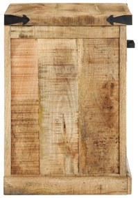 Cipőpad 110x35x50 cm Tömör durva fa mangó