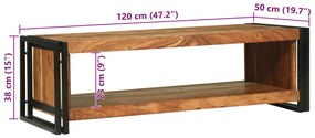 dohányzóasztal 120x50x38 cm Tömör akácfa