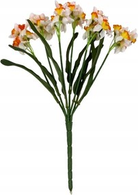 Nárcisz csokor 38 cm fehér-narancssárga