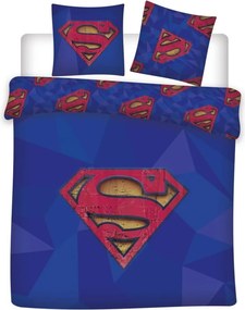 Superman Blue dupla, kétszemélyes ágyneműhuzat 240×220cm, 65x65 cm