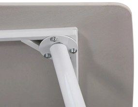 Bora 140 cm szögletes szinterezett kő étkezőasztal fehér