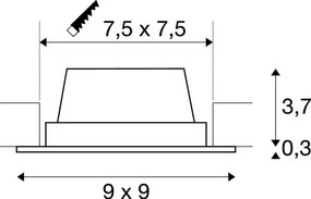 SLV FRAME BASIC 112720 Beépíthető spotlámpa 1x8.3W/LED 3000K 600LM IP20