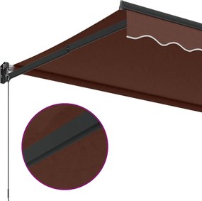 Barna kézzel kihúzható napellenző 350 x 250 cm