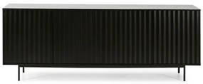 Fekete alacsony komód 211x80 cm Sierra – Teulat