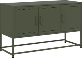 vidaXL olívazöld acél TV-szekrény 100,5x39x60,5 cm