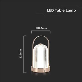 LED Dimmelhető asztali lámpa LED/1W/5V 3000-6000K 1800 mAh arany