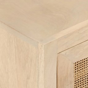 tömör mangófa és vas TV-szekrény 110 x 30 x 40 cm