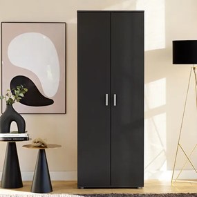 Kétajtós Polcos Szekrény Antracit Színben. KLARA 69 cm.