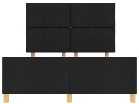 Fekete Ágykeret 160x200 cm Szövet