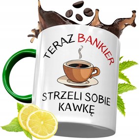 Zöld Bögre Bankárnak Születésnapi Ajándék fényképes nyomtatással