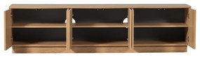 Natúr színű tölgyfa TV-állvány 200x52x45 cm Zuma – WOOOD