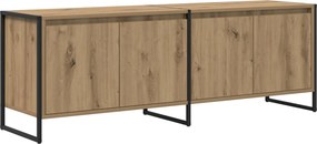 vidaXL TV szekrény Művészi tölgy 140 x 36 x 49.5 cm Faanyag