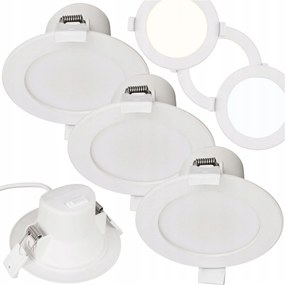 Süllyesztett Led mennyezeti lámpatest 3x Spot 3 Fényszín fehér 12W Erős IP20