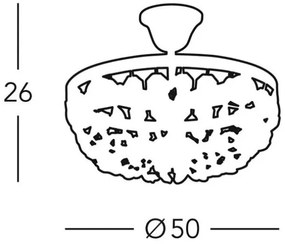 Kolarz 960.18K.3 - Kristálycsillár rúdon VALERIE 8xE14/40W/230V 24K arany