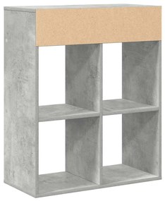 könyvszekrény betonszürke 66x31x80 cm szerelt fa