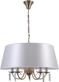 ITALUX PND-28366-5A SOLANA ErnyĆs FĂŒggesztett LĂĄmpa Antik Bronz, FehĂ©r E14 IP20