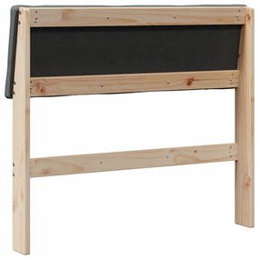 Kárpitozott fejtámla Sötétszürke 100 cm Tömör fenyőfa