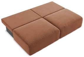 Téglavörös kinyitható-tárolóhelyes kanapé 216 cm Kalena – Makamii