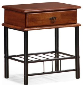 Éjjeliszekrény FIONA 55x48 cm barna/fekete