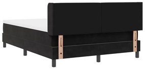 Boxspring Ágy Matrac Kárpit Fekete 140x200 cm
