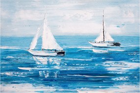 Kép - Egy jacht festése a tengeren (90x60 cm)