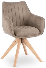 LEMON forgó étkezőszék, bézs natúr lábakkal