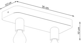 Sollux  SL.1157 - Spotlámpa TAVO 2xE27/15W/230V beton