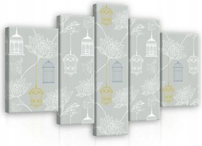 Vászonkép 170x100 Könnyűség finomság virágok minimalizmus pasztell színek