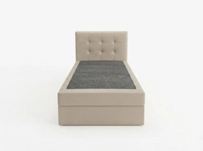 Kárpitozott boxspring ágy DIRELIS TRINITY 90x200 cm bézs Matrac: Bonell rugós matrac