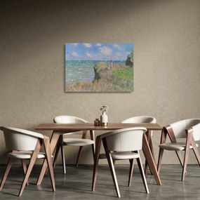 Üveg kép - Claude Monet, Cliff Walk at Pourville, reprodukciók (70x50 cm)