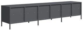 antracitszürke hidegen hengerelt acél TV-szekrény 202x39x43,5cm