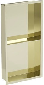 Mexen X-Wall-R fürdőszoba süllyesztett polc kerettel és polccal 60 x 30 cm, Arany - 1950603010S