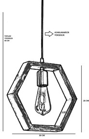 Csillár zsinóron GEOMETRIK 1xE27/60W/230V