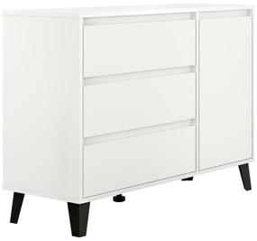 BOGAN 1D3S komód, fehér