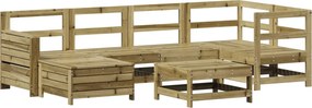 vidaXL 7 részes impregnált fenyőfa kerti kanapészett