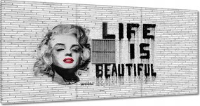 Festmények 180x90 Banksy Life is beautiful