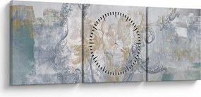 Kép - Festmény a falon (órával) (90x30 cm)