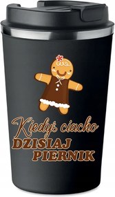 Prémium Termo Bögre fekete Régi Mézeskalács Születésnapi Ajándék KT_493_cz